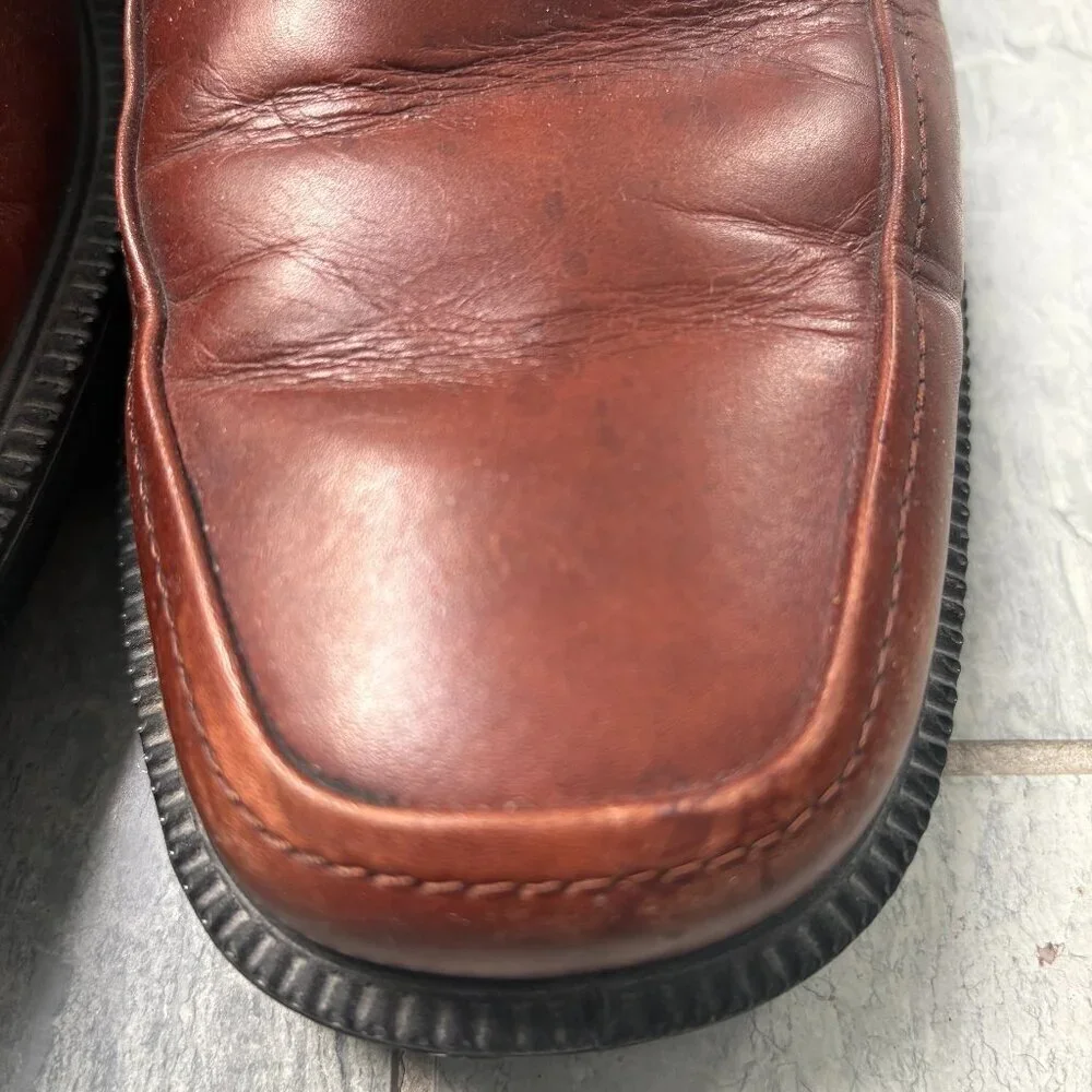 Ecco Leather Slip-On Loafers Light Brown Dress Casual Shoes Size EU 43/US 9-9.5